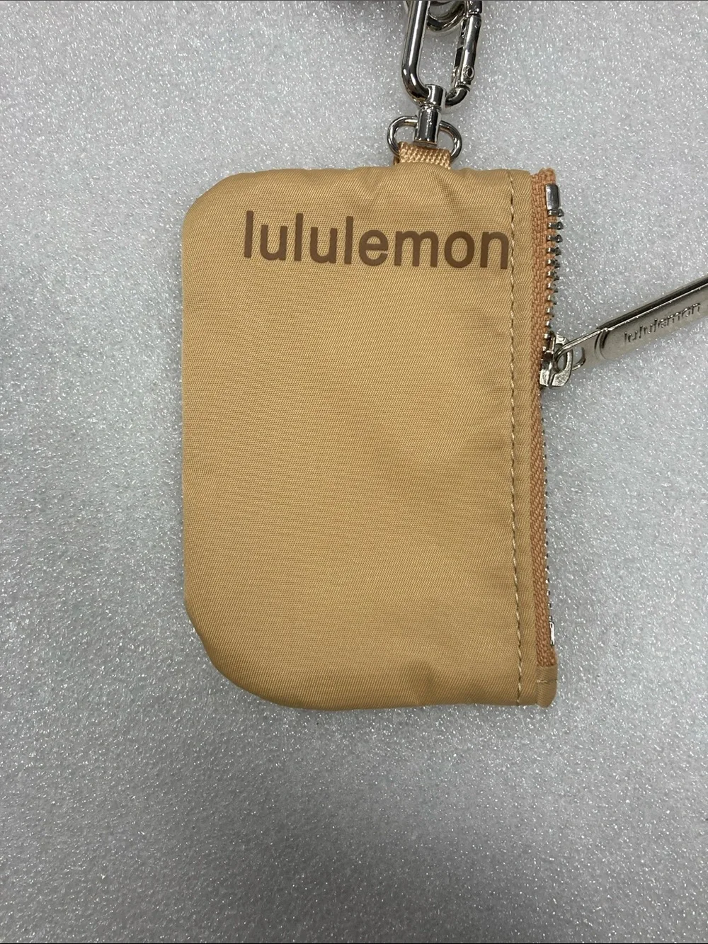 lululemon Brown Dual Pouch Wristlet with Clip